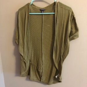 Army green cardigan